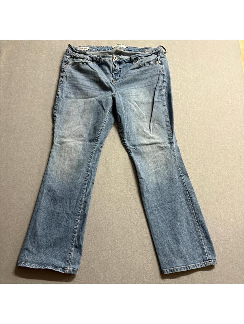 Torrid Slim Bootcut Jeans Womens 16S Blue Denim Stretch Plus Size 16 Short